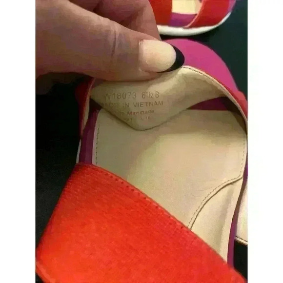 Cole Haan Grand Ambition Women 6.5B Red & Magenta Slingback Leather Sandal - Picture 11 of 11